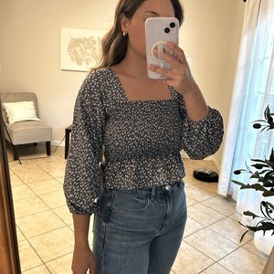 Blue Floral top